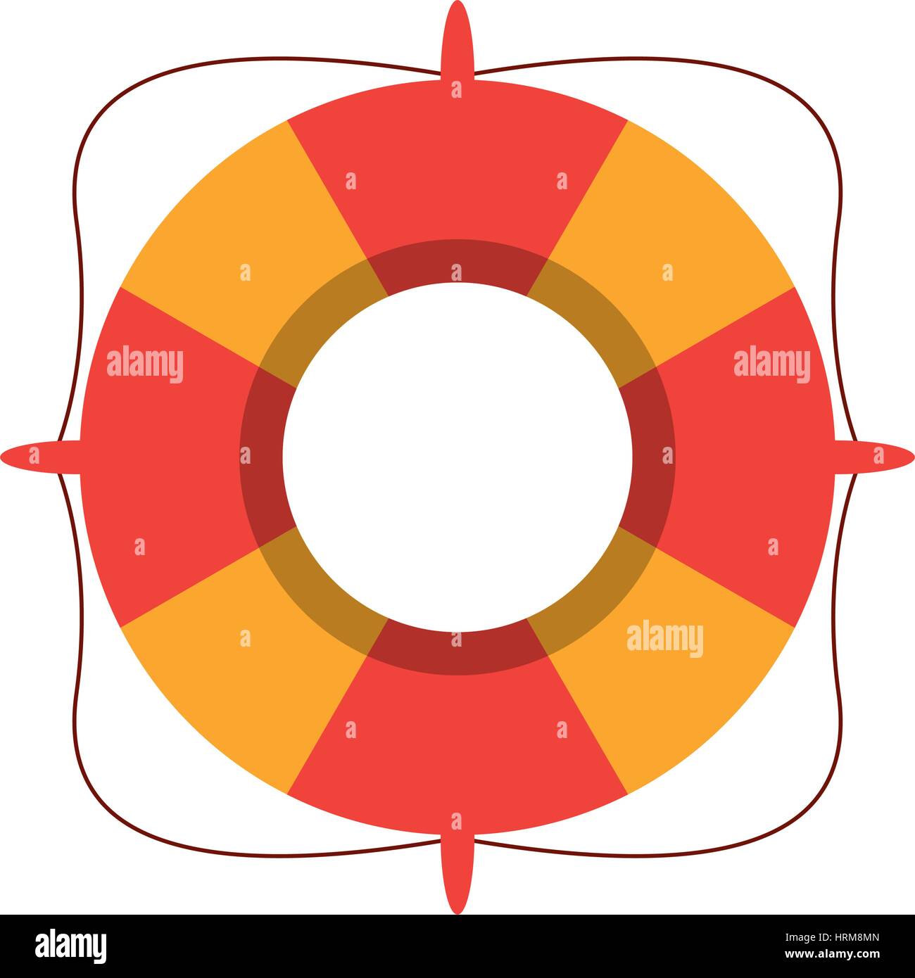 Rettungsring marine symbol Stock Vektor