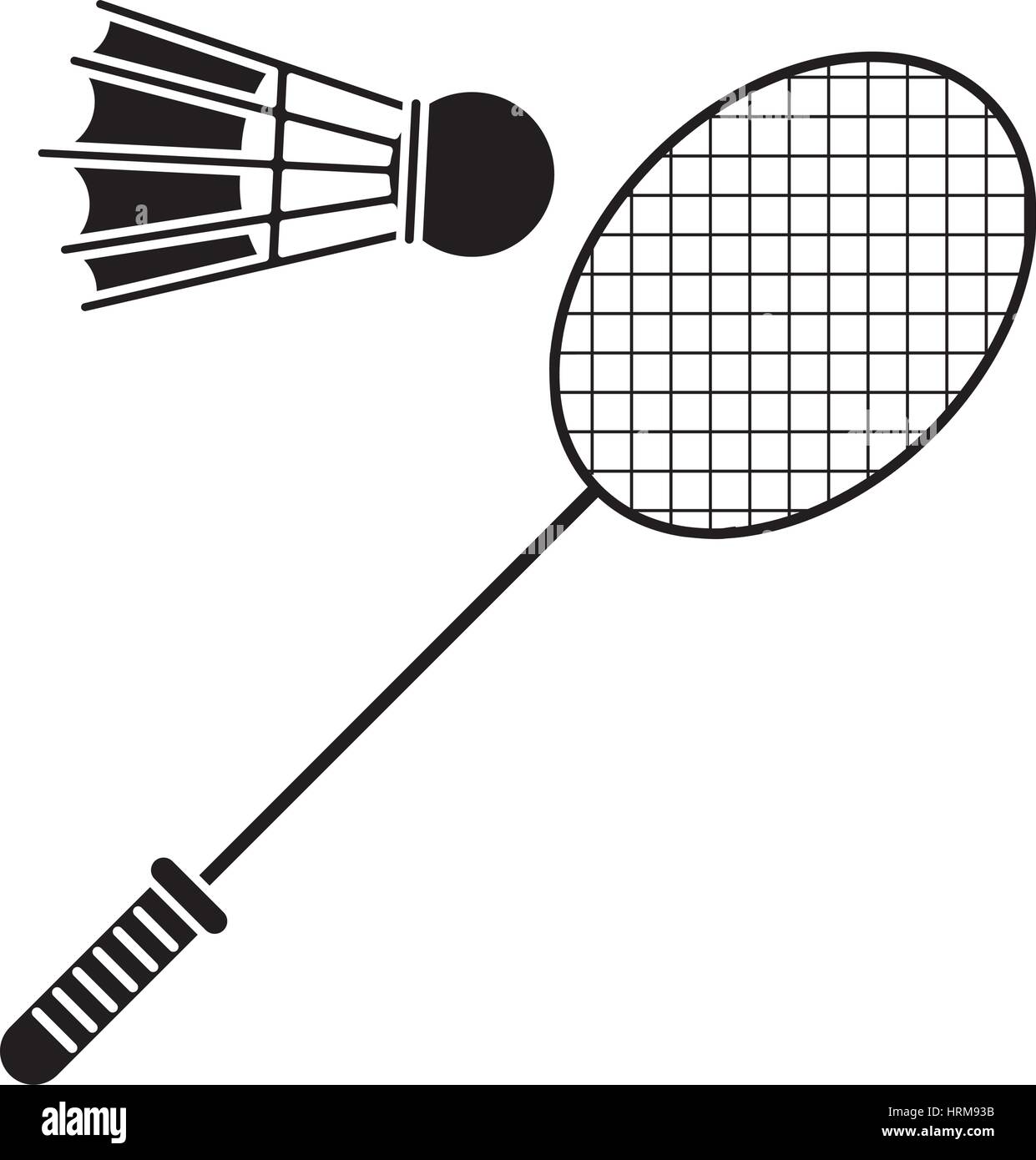 Badminton Schläger Federball Sport Piktogramm Stock-Vektorgrafik - Alamy