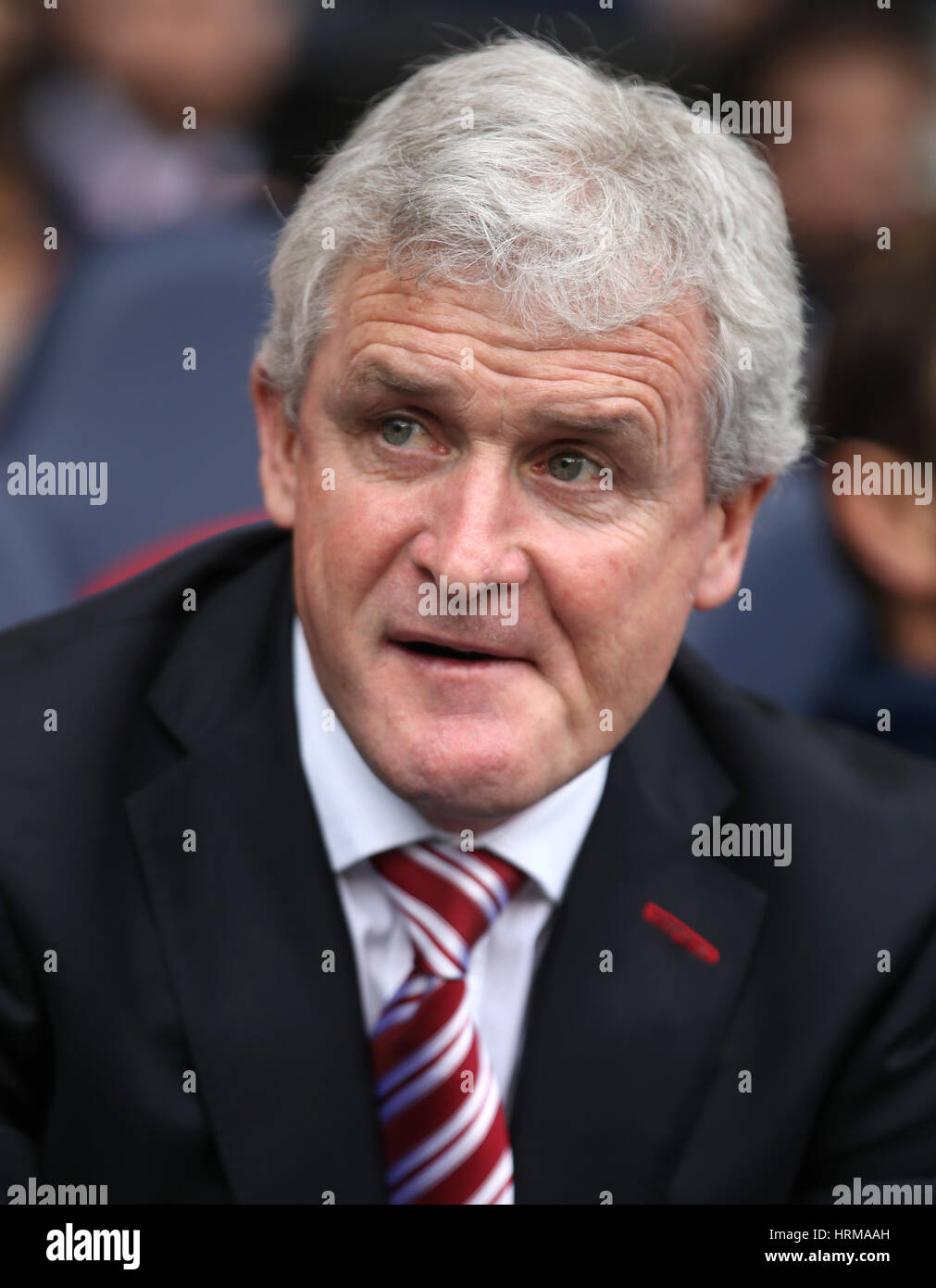 Stoke City-Manager Mark Hughes Stockfoto