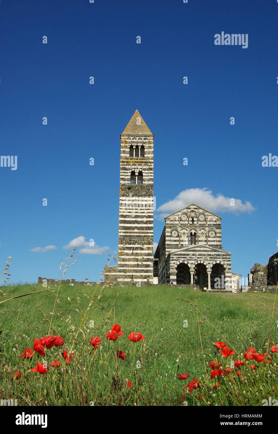 Sardischen, Sardinien. Mittelalterliche Kirche von Saccargia Stockfoto