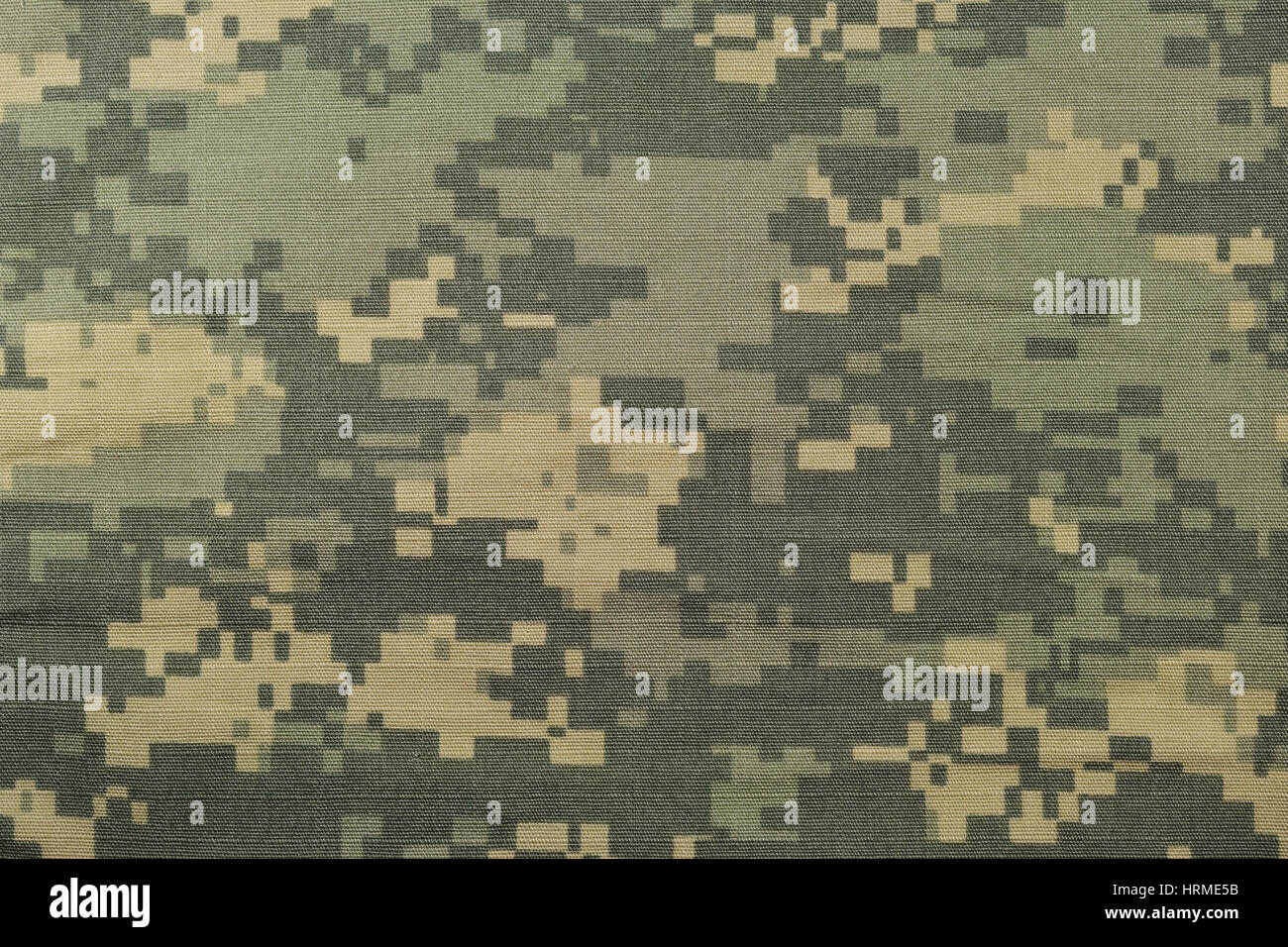 Universelle Camouflage-Muster, Armee gegen einheitliche digital Camo, USA militärische ACU Makro Nahaufnahme, detaillierte große Rip-Stop Gewebe Textilhintergrund Stockfoto