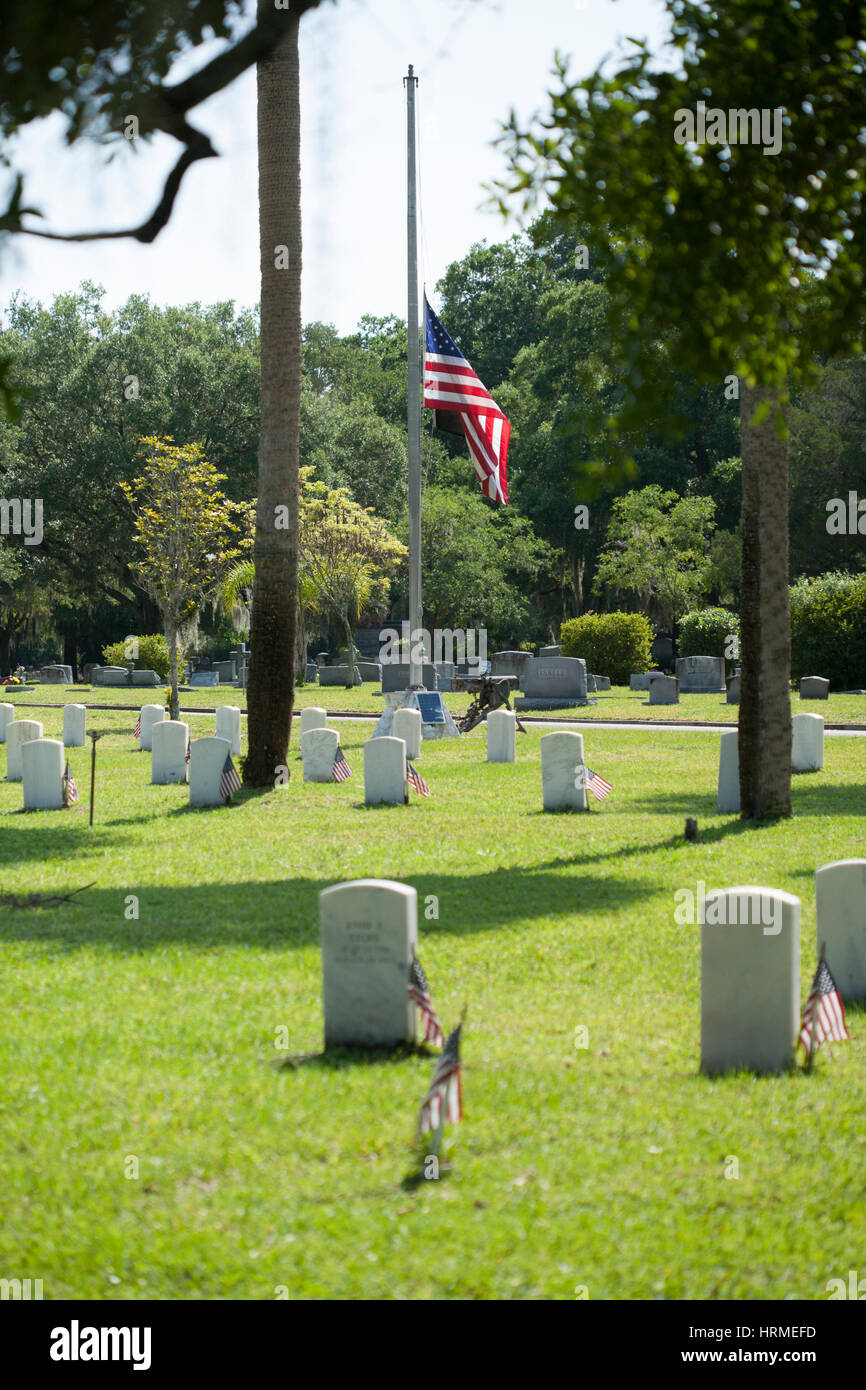 Greenwood Cemetery in Orlando, Florida, Memorial Day. Stockfoto