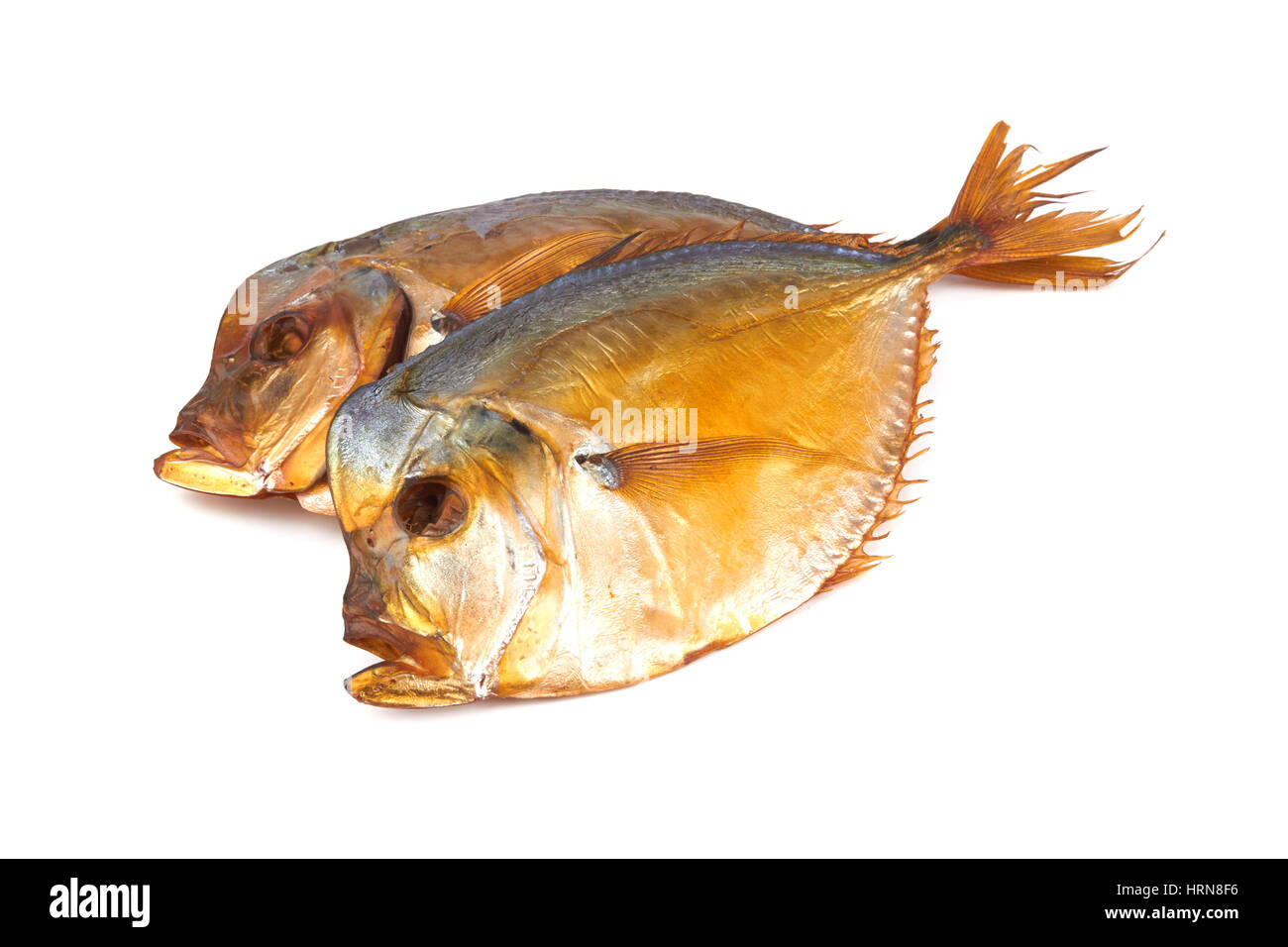 Geräucherte Moonfish isoliert auf weißem Hintergrund Stockfoto