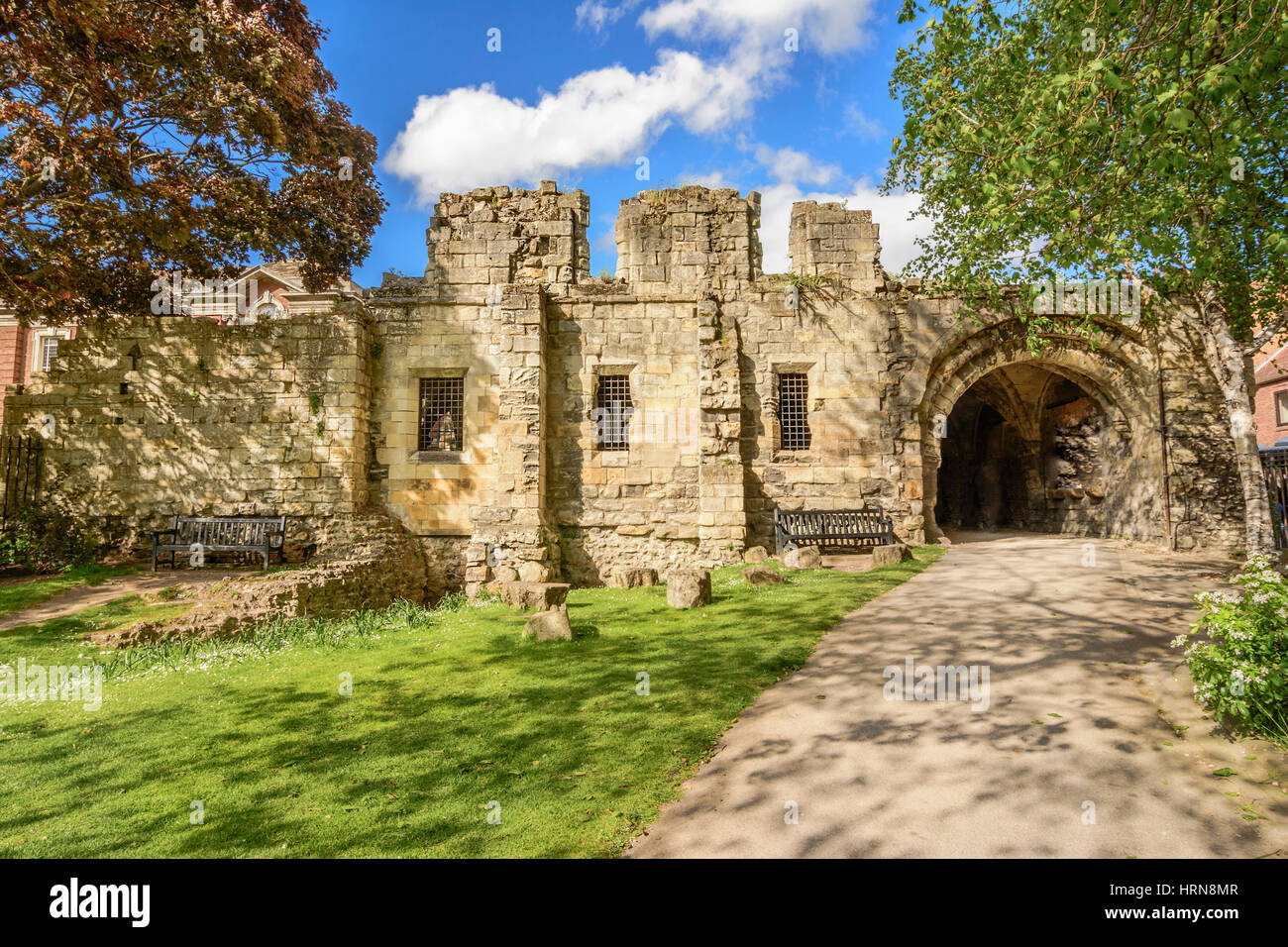 Ruinen der St. Marys AbbeyYork, UK Stockfoto