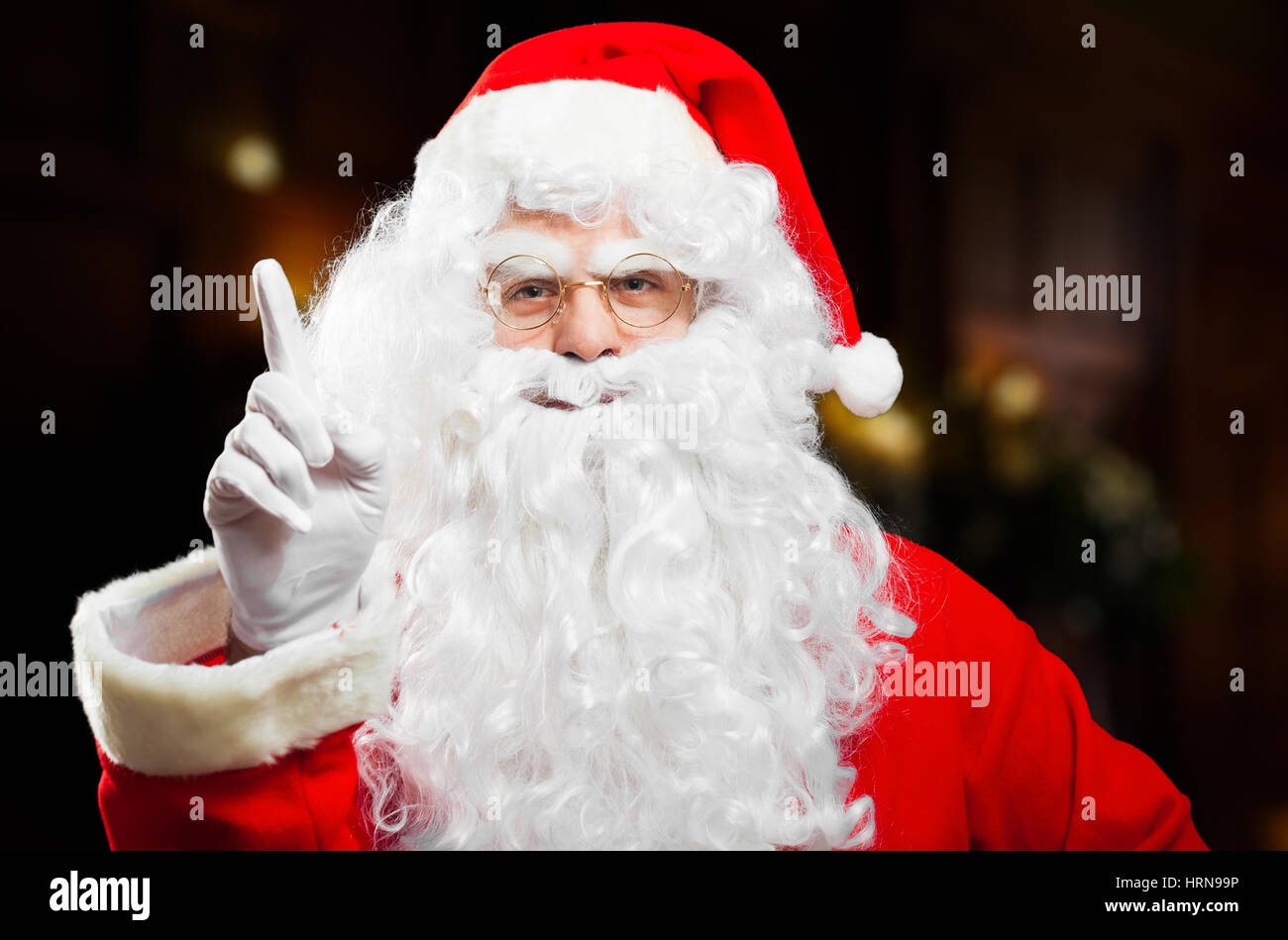 Santa Claus genehmigen, Ihr Verhalten Stockfoto
