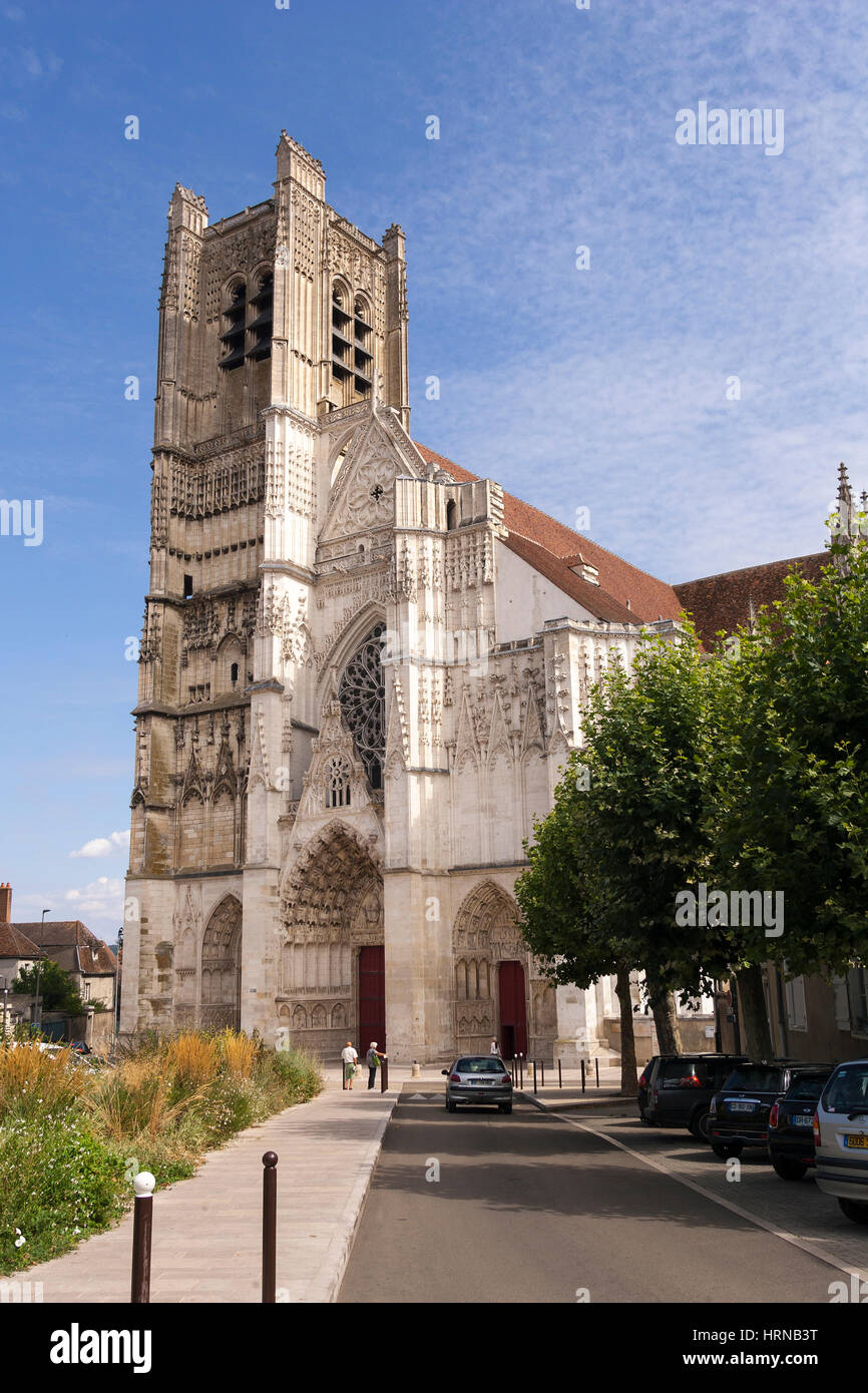 Cathédrale Saint-Étienne d'Auxerre Stockfoto