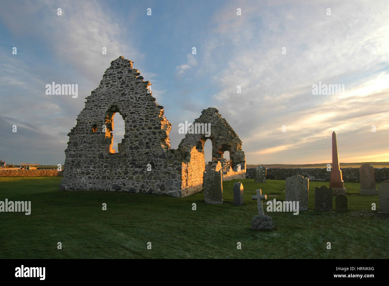 Str. Marys Chapel, Rattray Head, Aberdeenshire Stockfoto