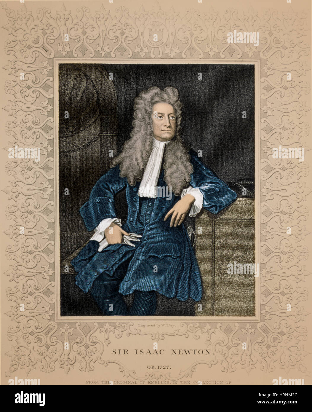 Isaac Newton, englischer Universalgelehrter Stockfoto