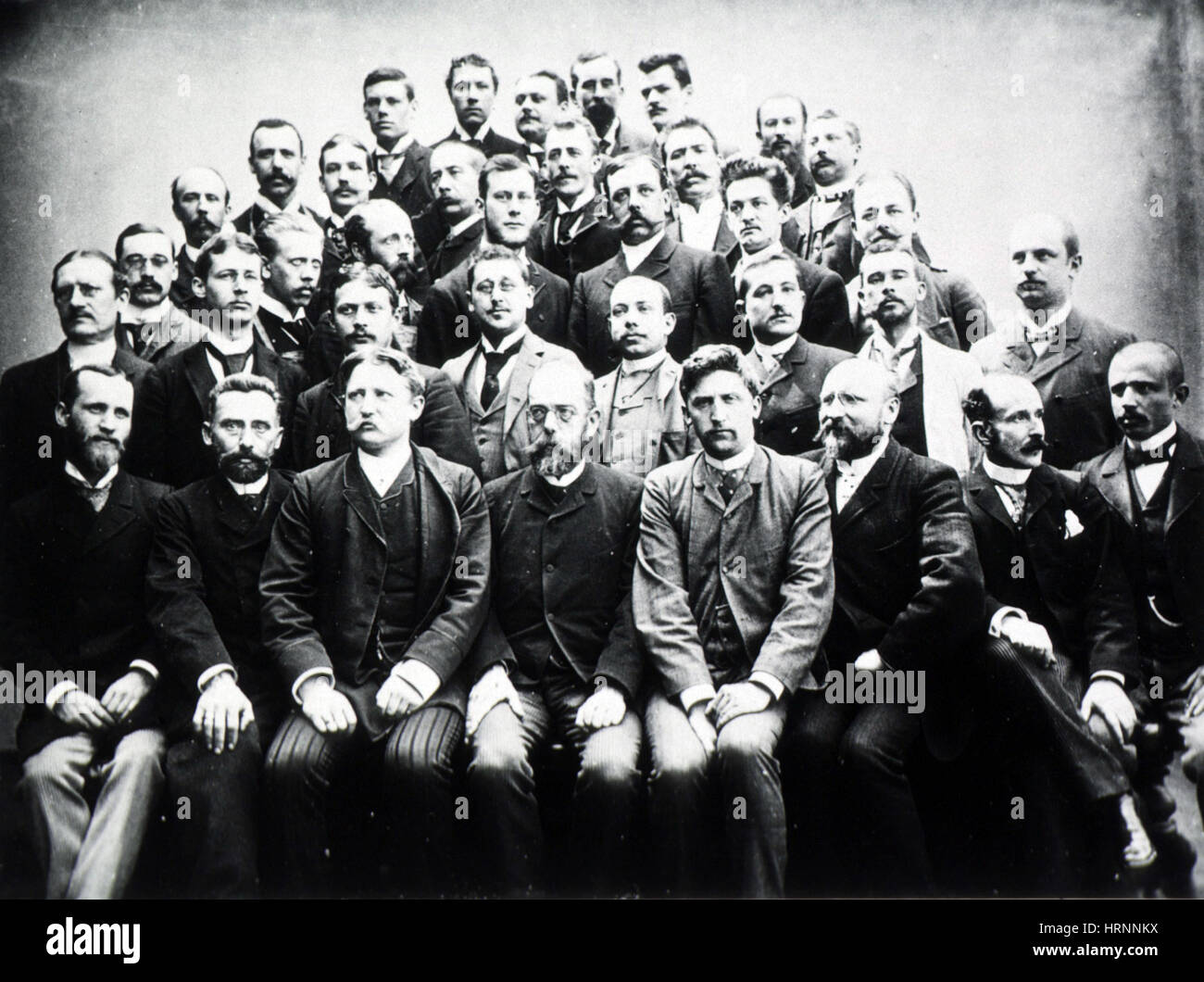 Robert Koch mit Post-Graduate Class in der Bakteriologie, 1891 Stockfoto