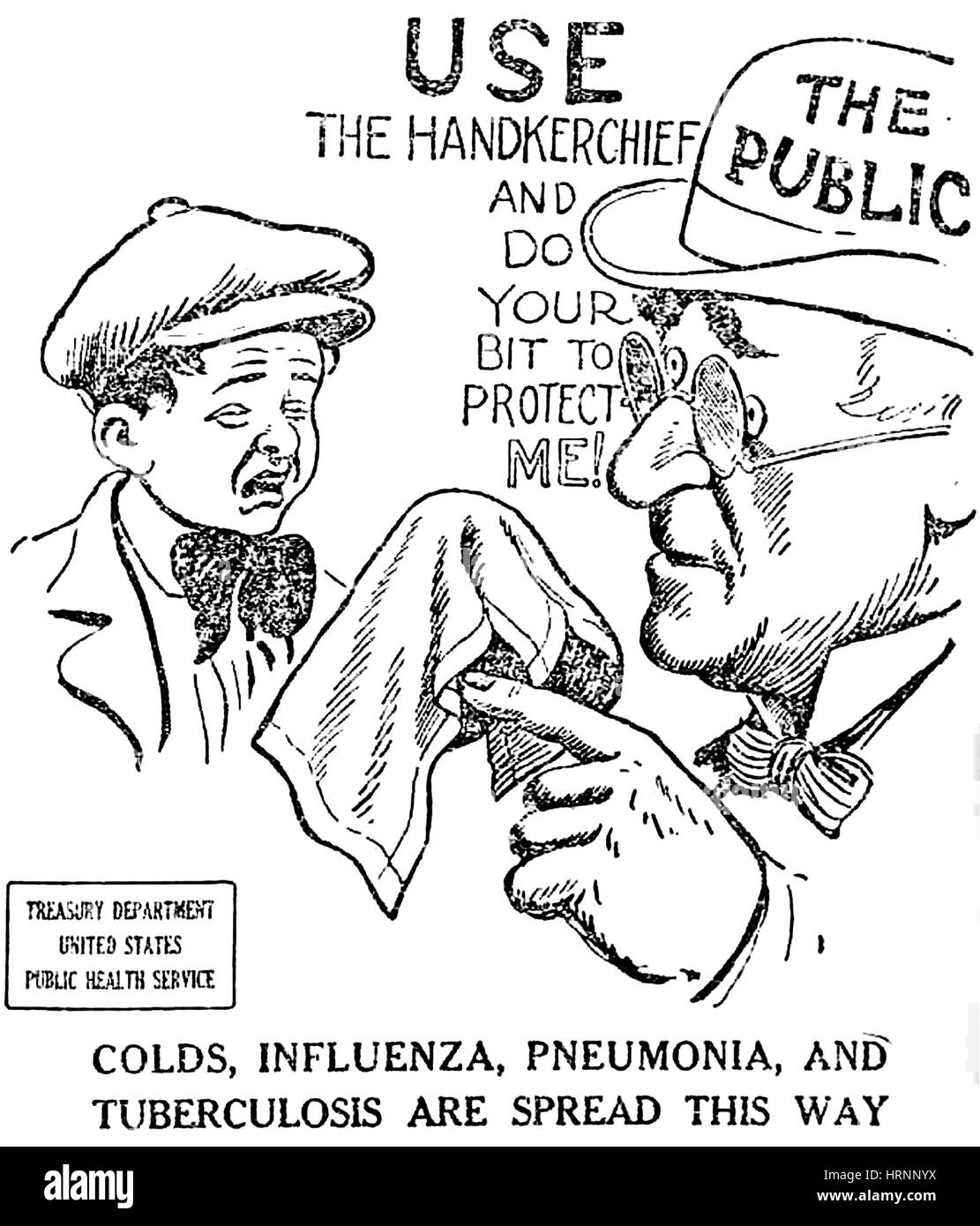 Öffentliche Gesundheitswarnung, 1918 Stockfoto