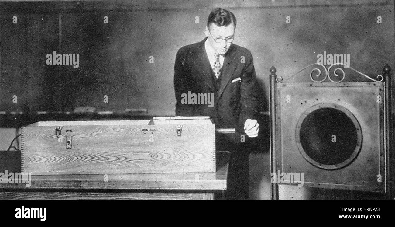 Geigerzähler Demonstration, 1930 Stockfoto