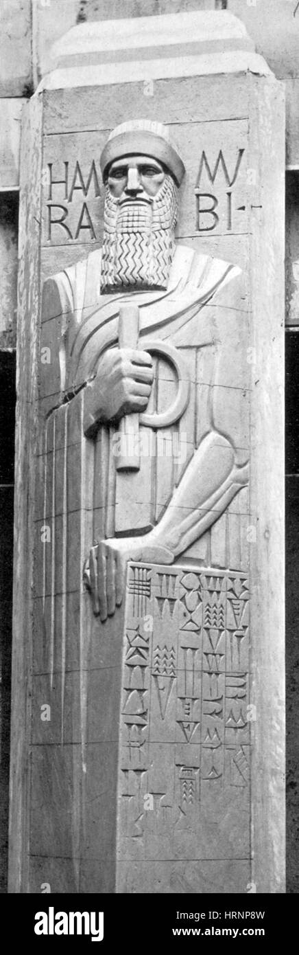 Babylonischen König Hammurabi Stockfoto