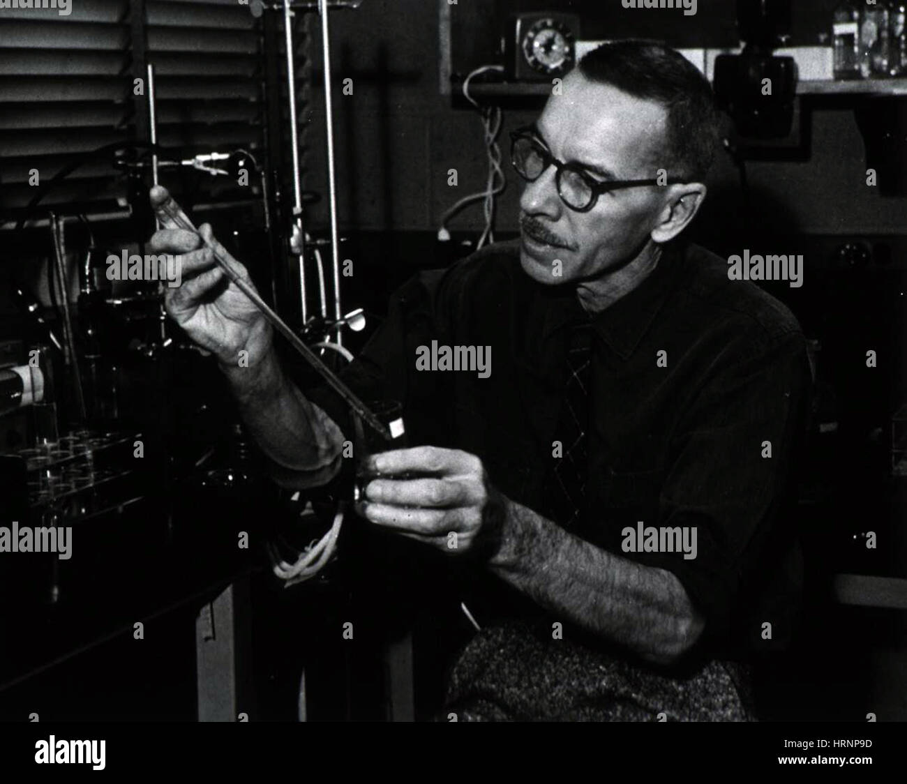 Alfred Hershey, US-amerikanischer Bakteriologe und Genetiker Stockfoto