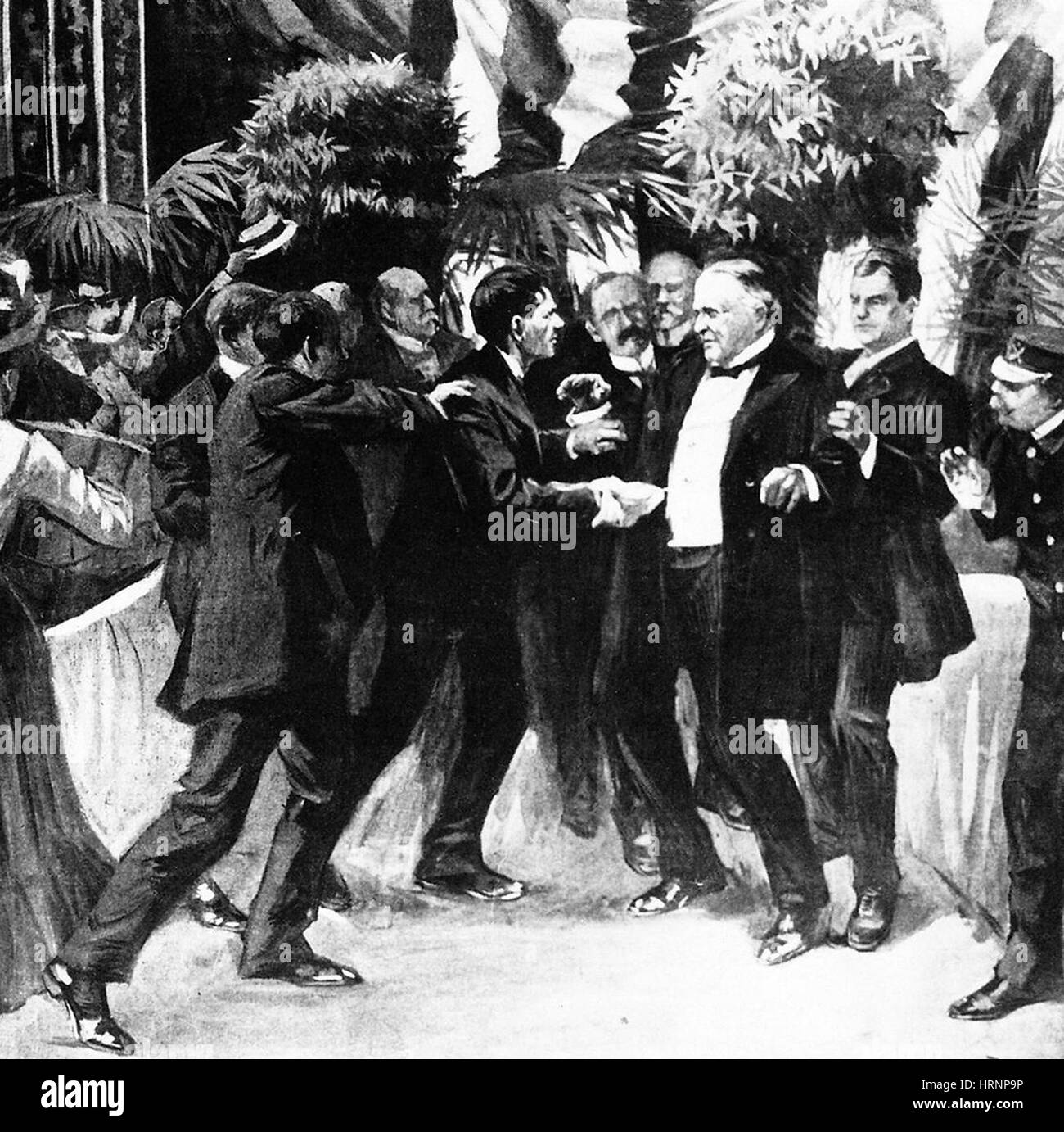 Die Erschießung von Präsident McKinley, 1901 Stockfoto