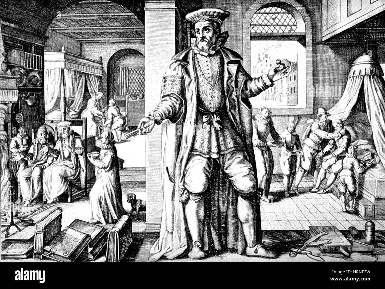 Arzt als Mann, 17. Jahrhundert Stockfoto