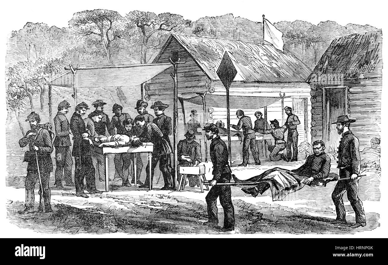 Schlachtfeld Medizin, American Civil War, 19. Jahrhundert Stockfoto