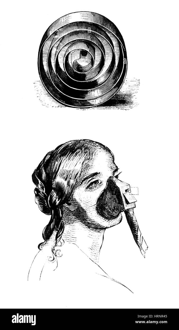 John Snow Äther Inhalator, 1847 Stockfoto