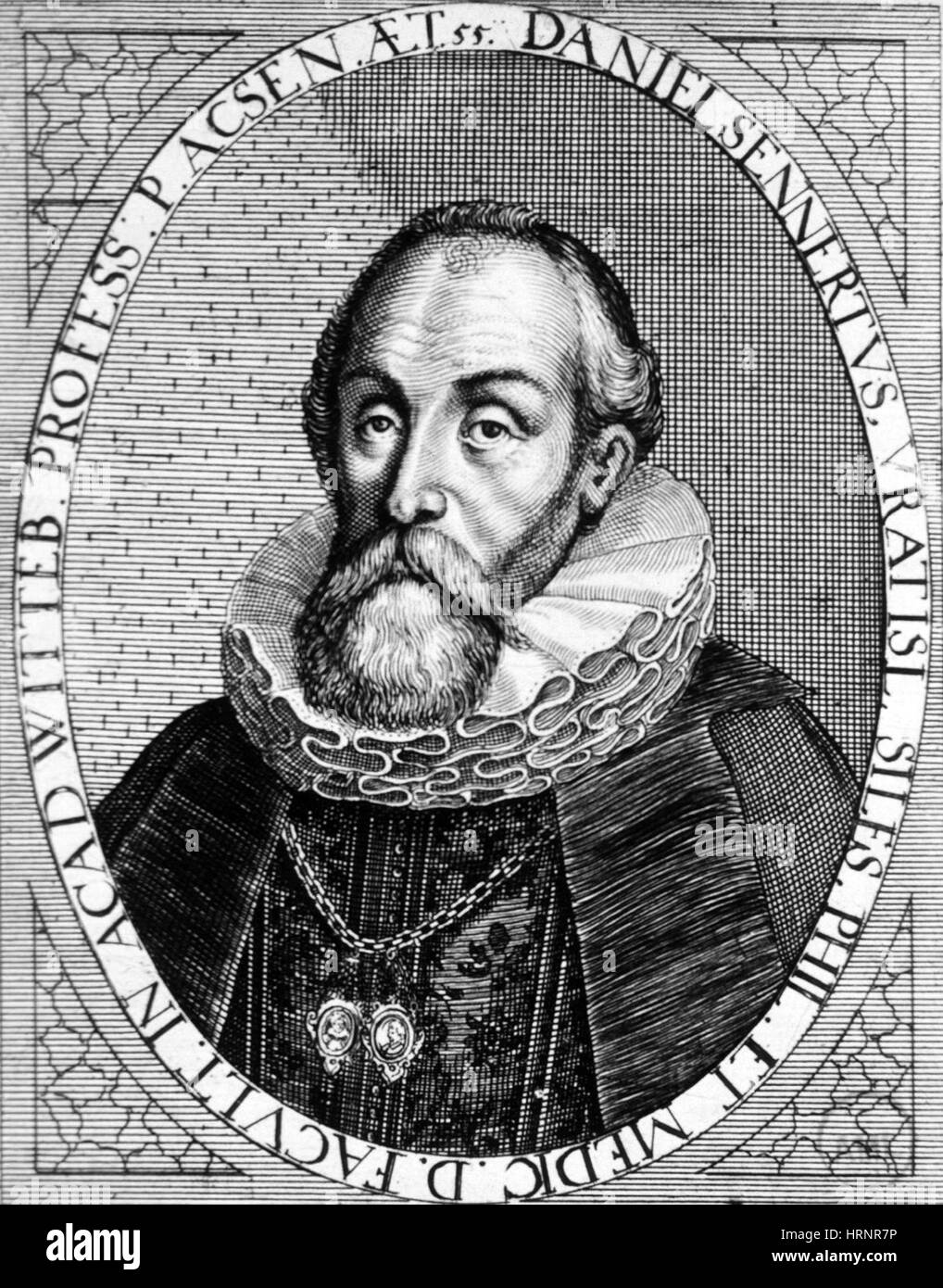 Daniel Sennert, deutscher Arzt und wissenschaftlicher Autor Stockfoto