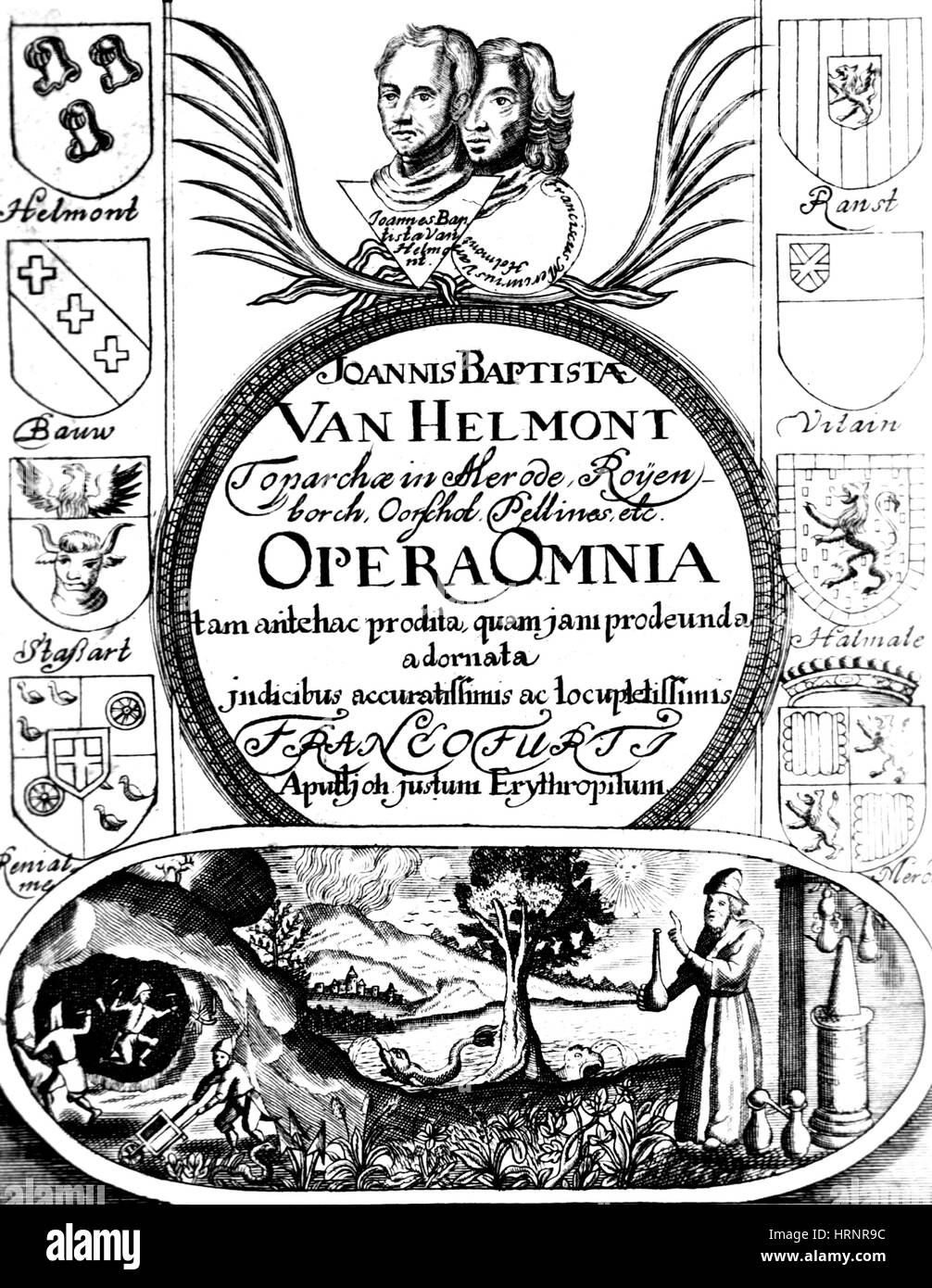 Jan Baptist van Helmont des, Opera Omnia, 1682 Stockfoto
