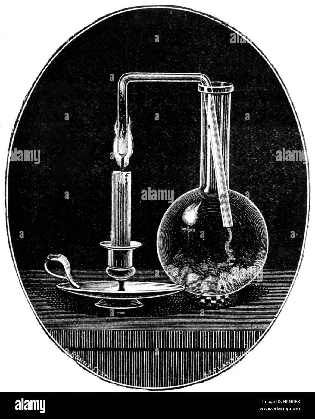 Faradays Experiment untersucht Kerzenflamme, 1892 Stockfoto