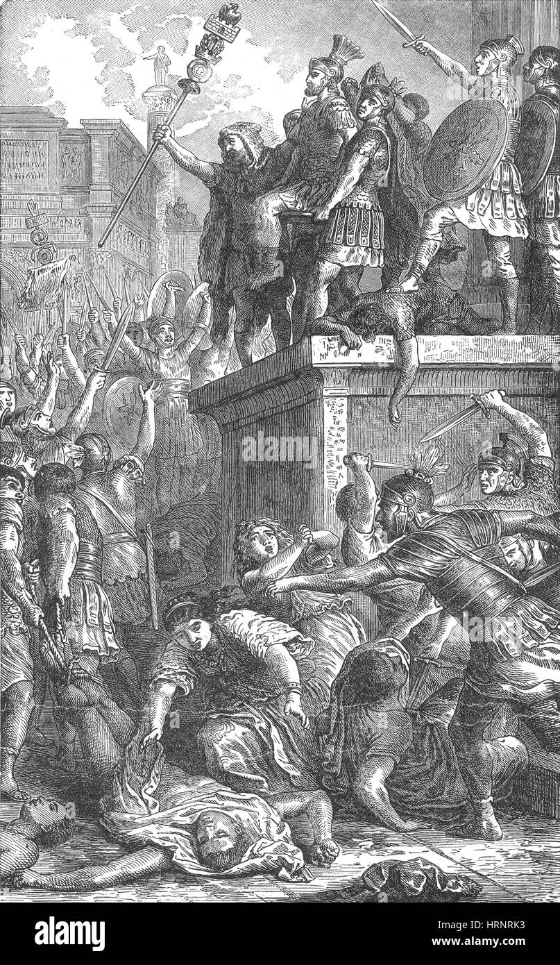 Aufstand der Prätorianer Garde 69 n. Chr. Stockfoto