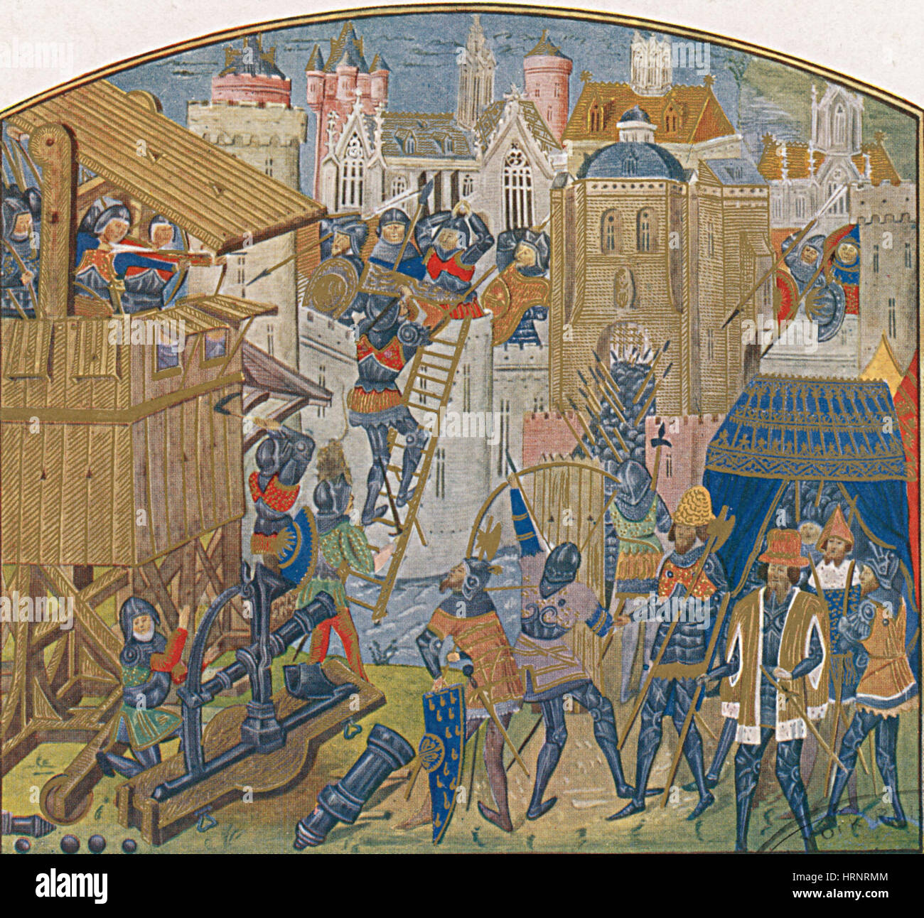 Belagerung Zug, 15. Jahrhundert Stockfoto