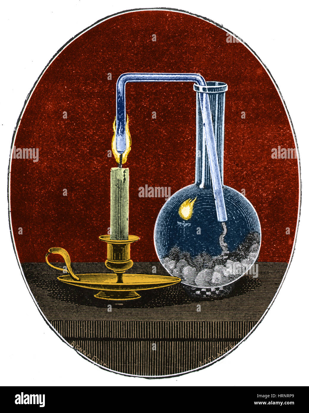 Faradays Experiment untersucht Kerzenflamme, 1892 Stockfoto