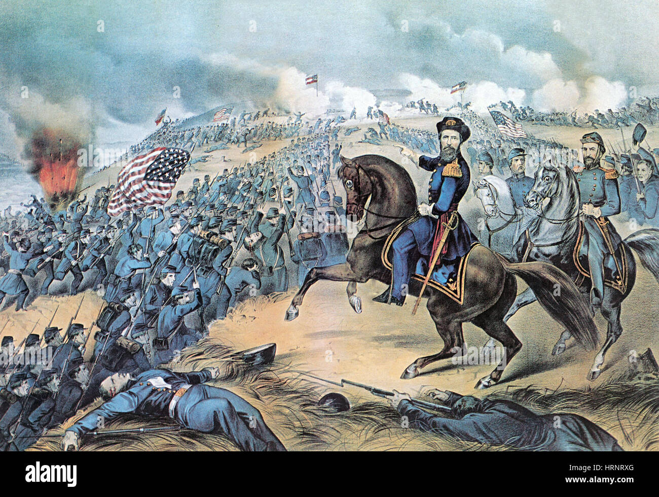 Amerikanischer Bürgerkrieg, Schlacht von Fort Donelson, 1862 Stockfoto