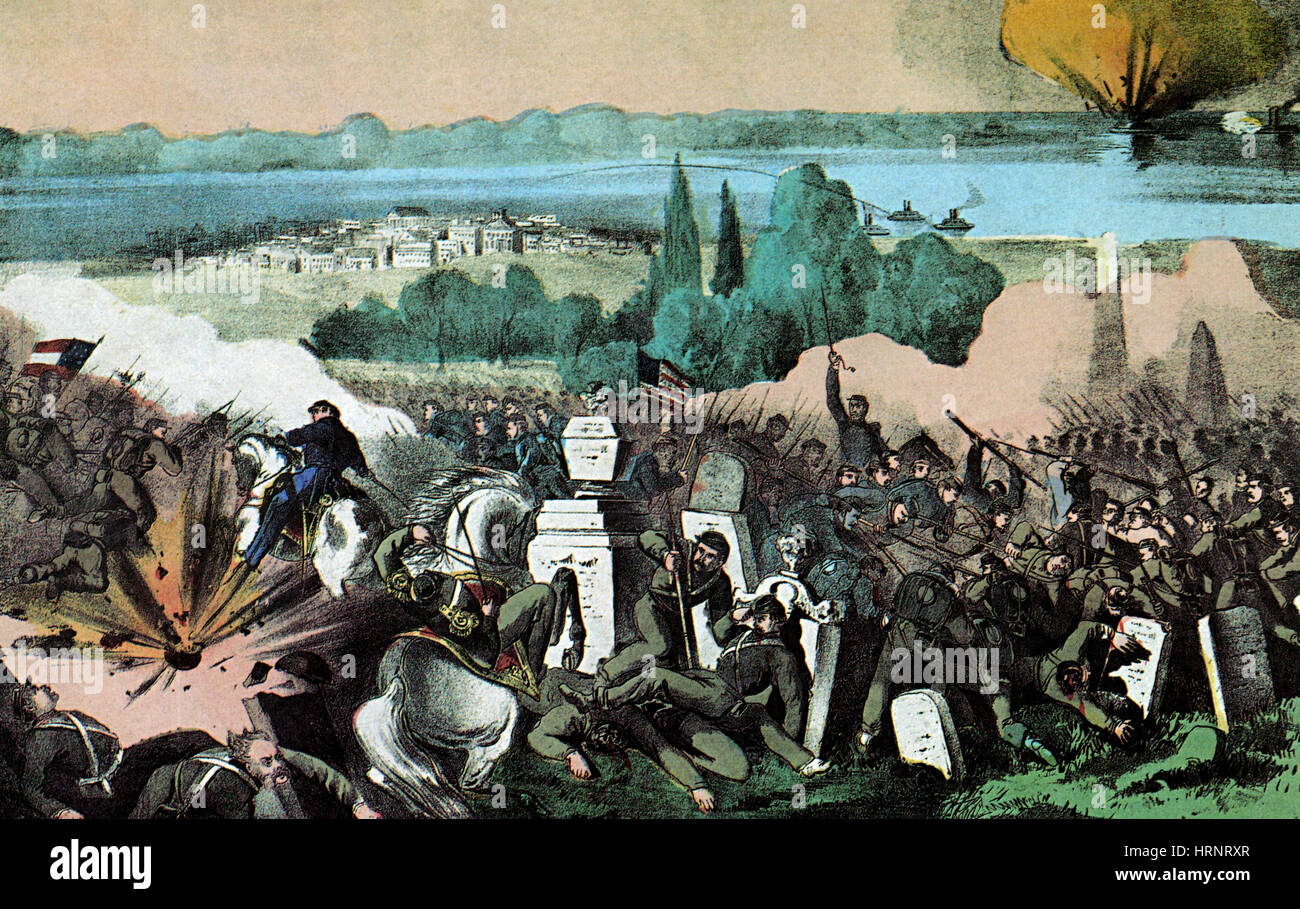 Amerikanischer Bürgerkrieg, Schlacht von Baton Rouge, 1862 Stockfoto