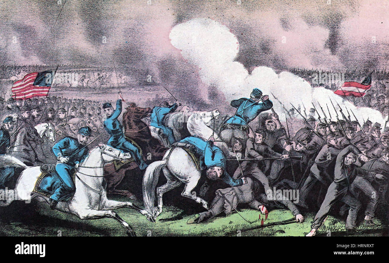 Amerikanischer Bürgerkrieg, Schlacht von Antietam, 1862 Stockfoto