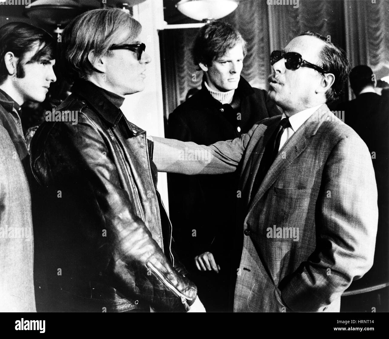 Andy Warhol und Tennessee Williams, S.S. Frankreich, 1967 Stockfoto