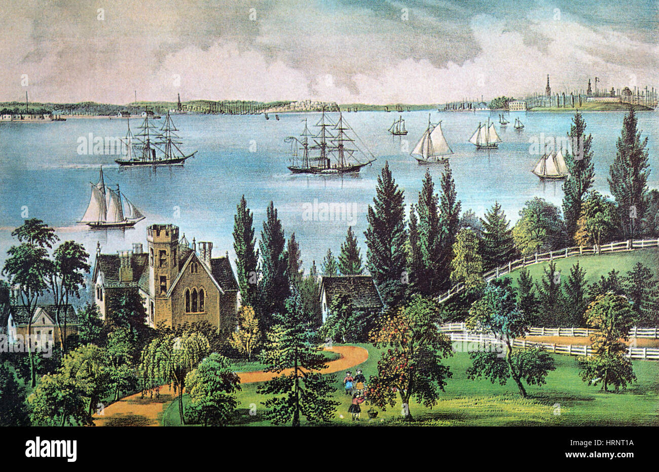 New York Bay, 1872 Stockfoto