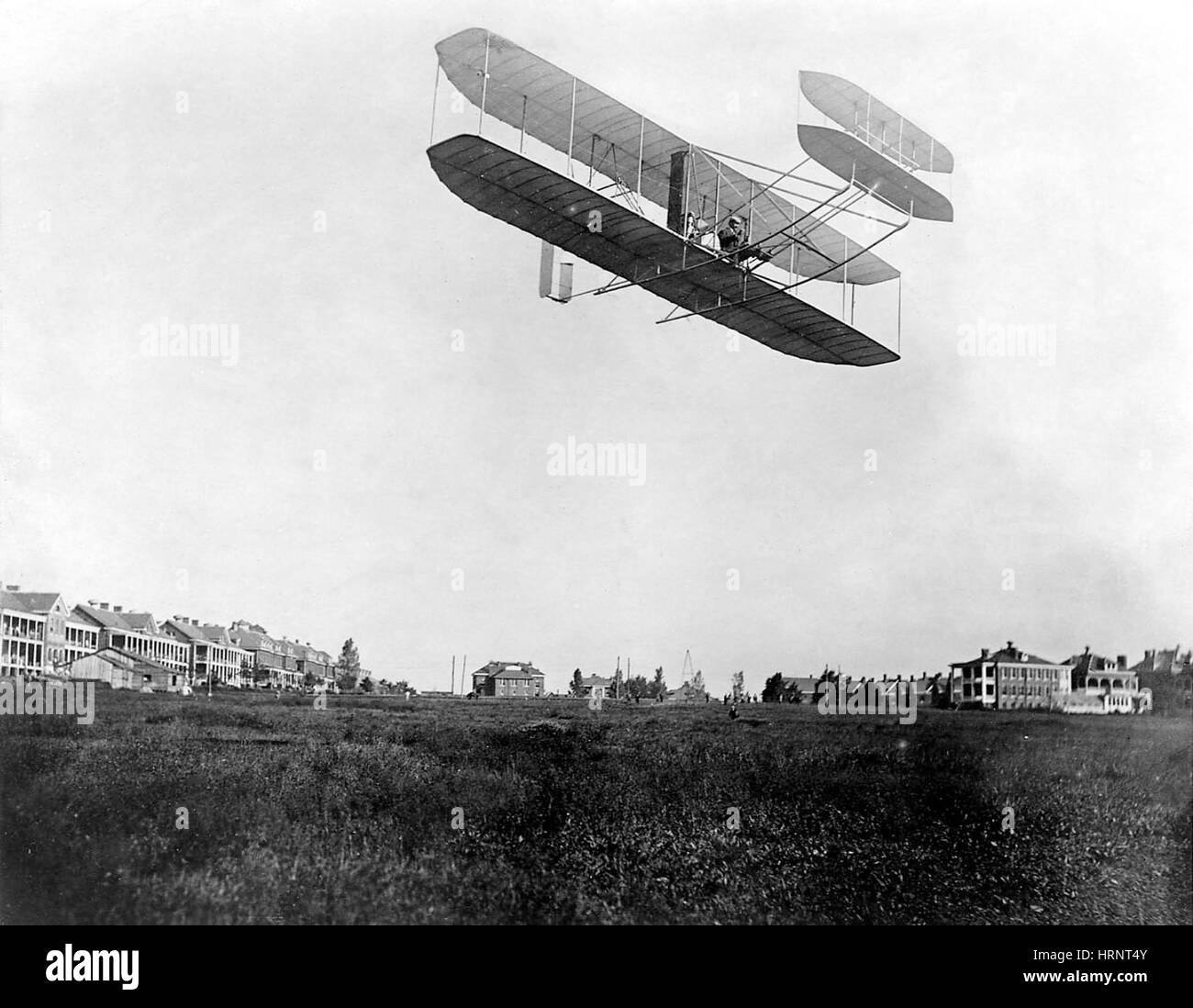 Orville Wright in Wright Flyer, 1908 Stockfoto