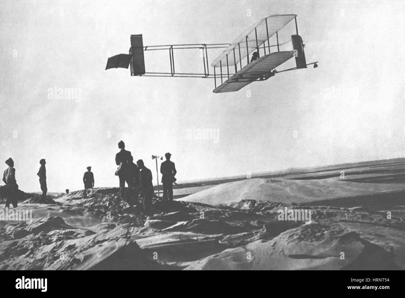 Orville Wright fliegt Wright Segelflugzeug, 1911 Stockfoto