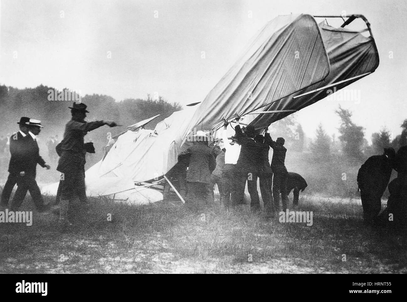 Ersten tödlichen Flugzeugabsturz, 1908 Stockfoto