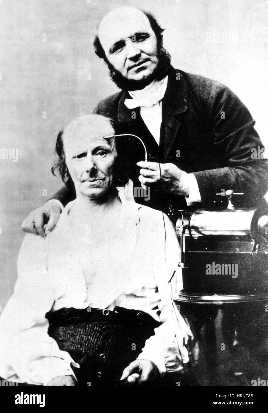 G.B.A. Duchenne führt Elektrotherapie, 1861 Stockfoto