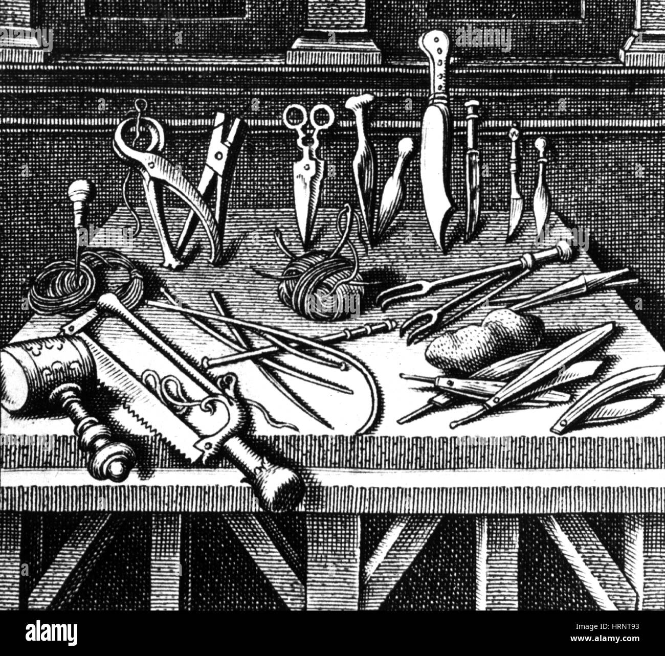 Chirurgische Geräte, 16. Jahrhundert Stockfoto