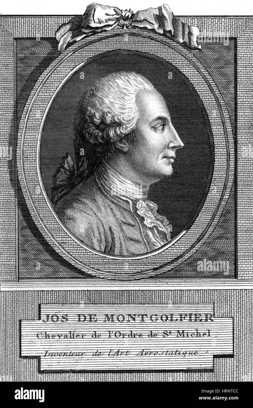 Joseph Michel Montgolfier, französischer Luftschiffer Stockfoto