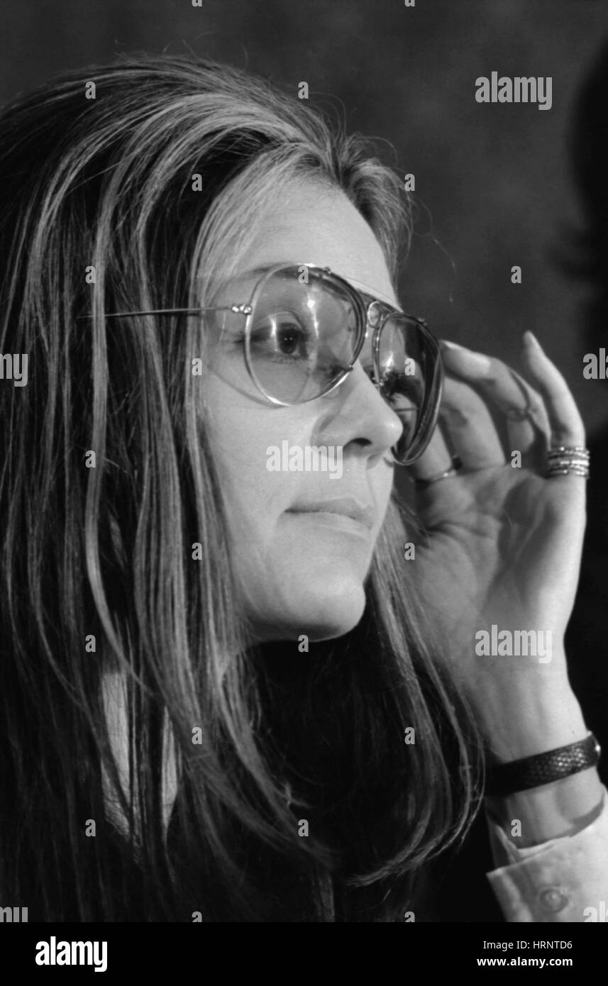 Gloria Steinem, amerikanische Feministin Stockfoto