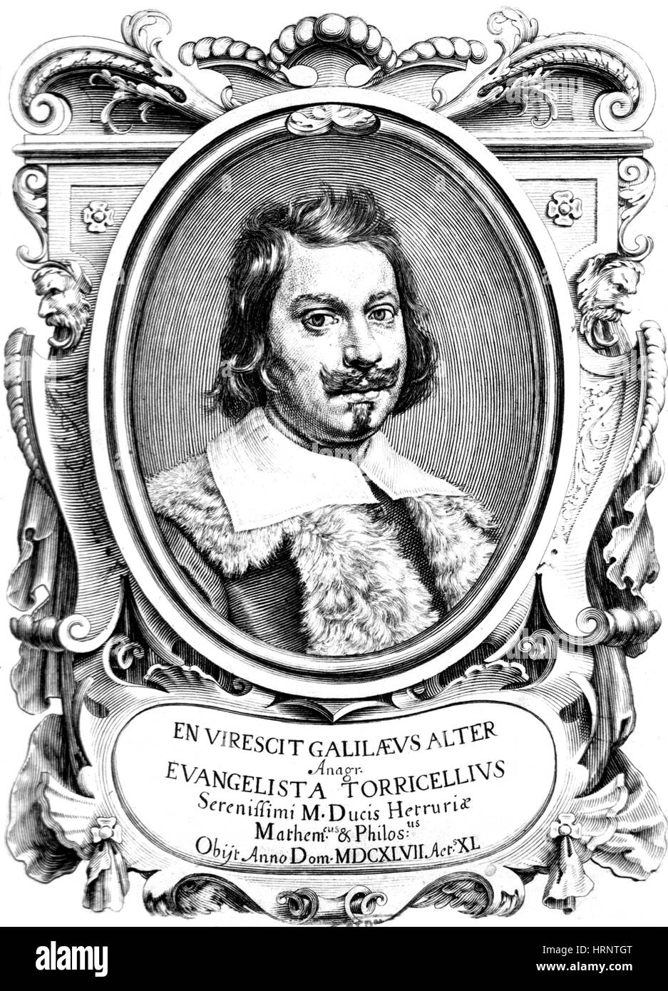 Evangelista Torricelli, italienischer Mathematiker Stockfoto