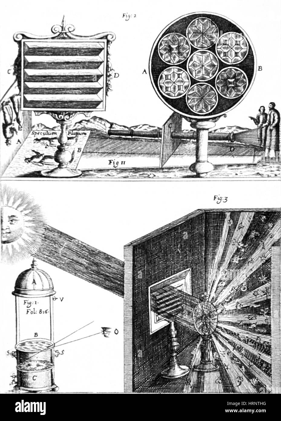 Brechung des Lichts, 1685 Stockfoto