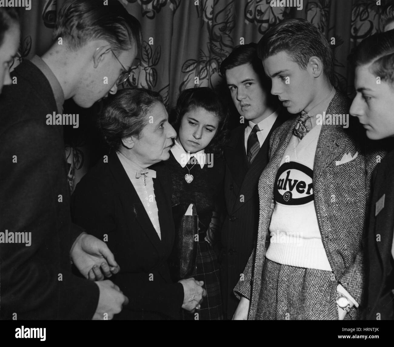 Lise Meitner und Finalisten des Wettbewerbs, 1946 Stockfoto