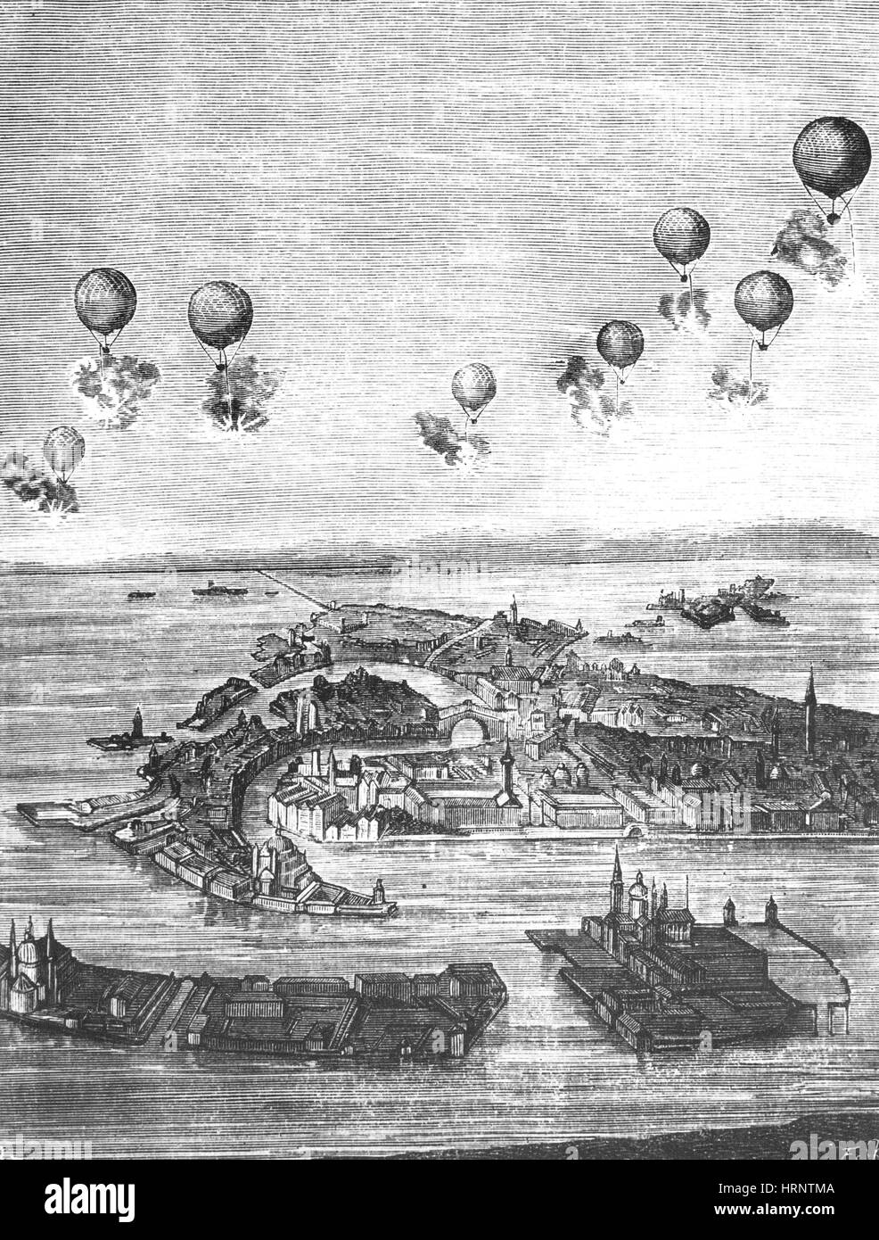 Aerial Combat, 1850 Stockfoto