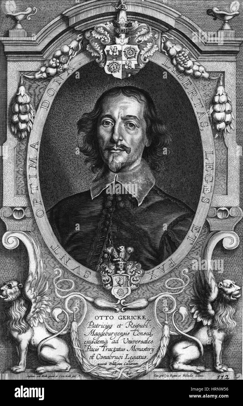 Otto von Guericke, deutscher Wissenschaftler Stockfoto