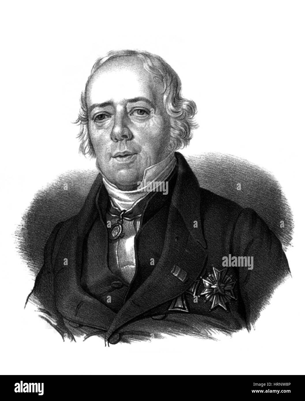 Hans Christian Ì÷rsted, dänischer Physiker Stockfoto