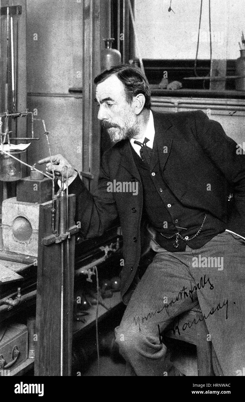 William Ramsay, schottischer Chemiker Stockfoto