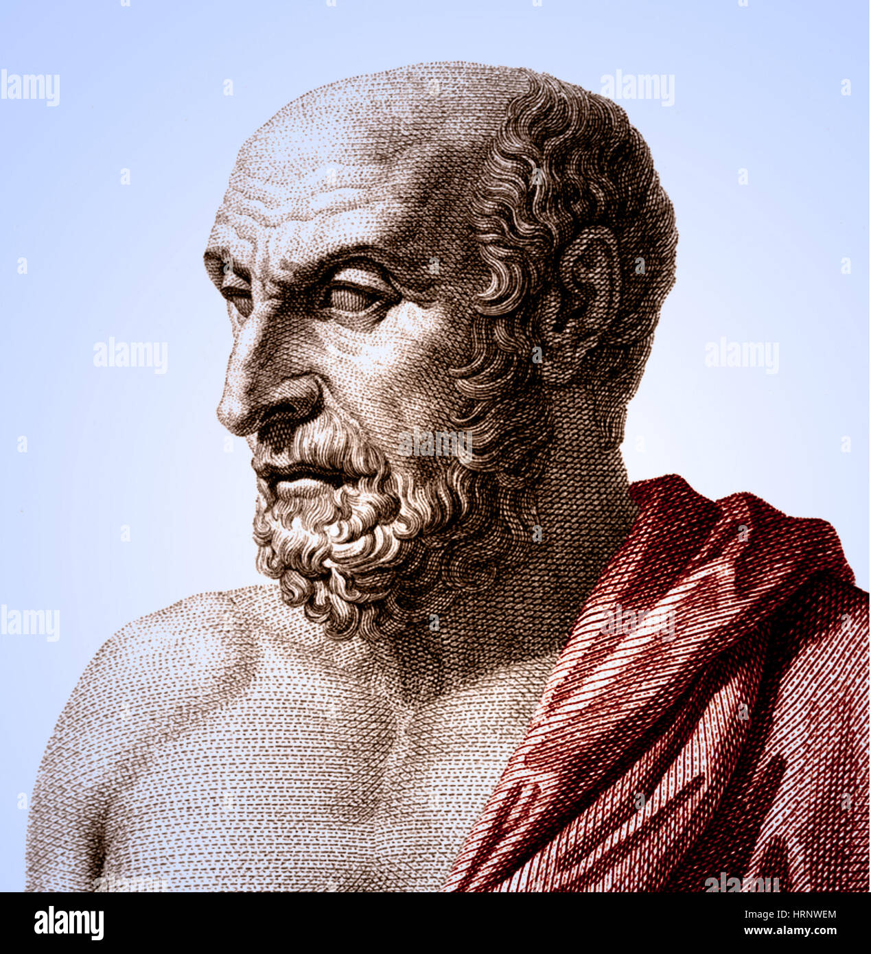Demokrit, antiken griechischen Universalgelehrter Stockfoto