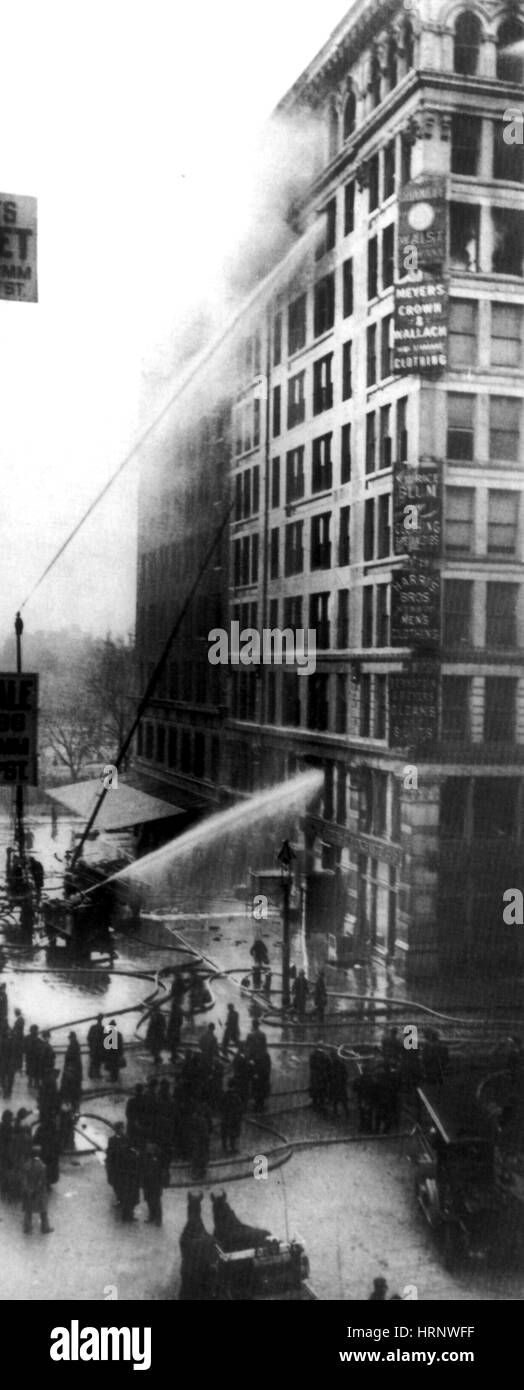 Dreieck Shirtwaist Fabrik Feuer, 1911 Stockfoto