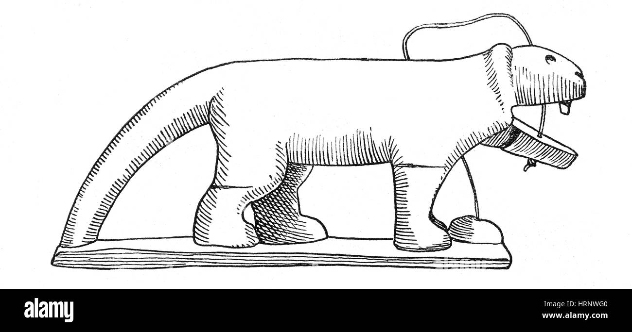 Alte ägyptische Spielzeug Katze, 1000 v. Chr. Stockfoto