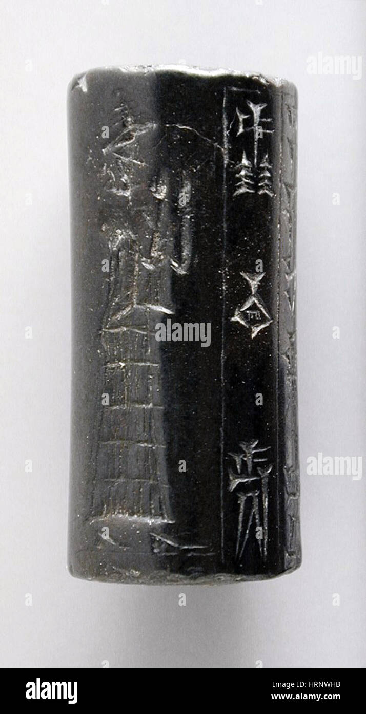 Mesopotamischen Rollsiegel Stockfoto